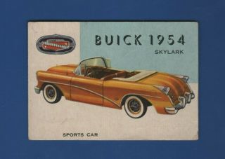 1954 1955 Topps World On Wheels Card 170 Buick Skylark High Number