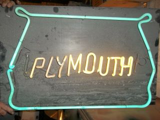 Vintage Plymouth Neon Sign 1930s Dodge Advertising Pe Pd Model