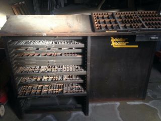 Vintage Double Sided Typesetters Cabinet 2