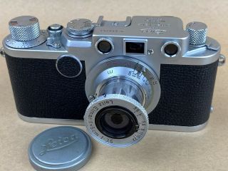 Leica Iif Vintage 1953 Camera W/ 5cm F/3.  5 Elmar Red Scale Lens 650754 -