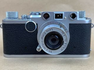 LEICA IIf Vintage 1953 camera w/ 5cm F/3.  5 Elmar Red Scale Lens 650754 - 2