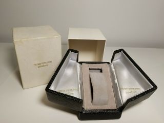 Patek Philippe Vintage Black Watch Box Travel Case W/outer Box Rare