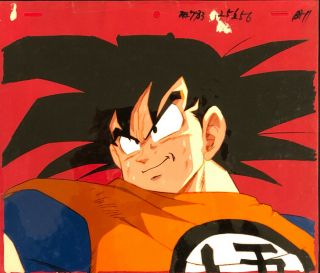 Dragon Ball Z Animation Cel Goku With Background
