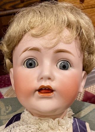 19 " Antique C1910 Kestner 257 Character Toddler Doll W/side Hip Body