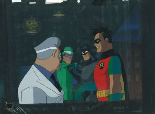 Batman Animated Series Production Cel - Riddler/batman/robin - Revenge