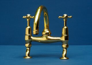 Vintage Dent & Hellyer Mixer Tap - Belfast Sink - Faucet - Vintage - Brass - Uk