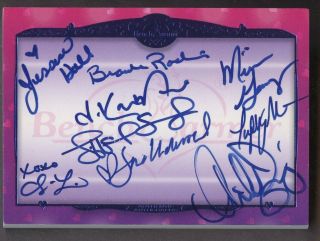 2012 Benchwarmer Blue Foil Multi Signed Auto W/ Sara Nikki Jessica,  More 6/7