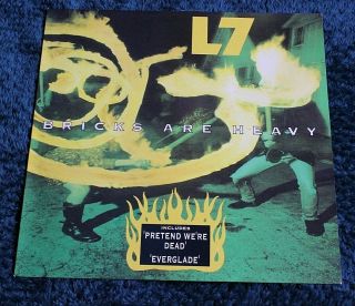 L7 Bricks Are Heavy 1992 Uk Lp Slash / London Records 828 307 - 1,  Inner