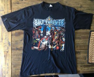Bolt Thrower 4th Crusade Uk Tour Xl T - Shirt,  Vintage.  Extremely Hard To Find.