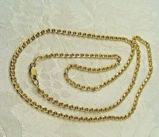 14k Gold 22 " Mariner Anchor Chain 10.  3gr 2.  8mm Wide Solid Vintage Necklace