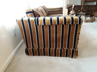 Vintage 1970 ' s striped sofa.  85 