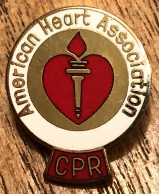 American Heart Association Aha Cpr Lapel Hat Pin Pinback