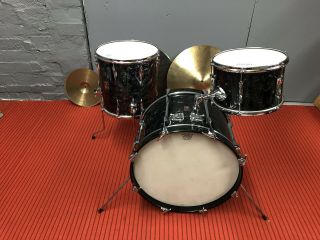 Vintage Premier Drum Set; Black Diamond Pearl; Jazz Sizes; 20,  12,  13,  14 Floor
