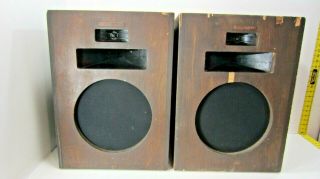 Pair Vintage Klipsch Heresy Hdbr Decorator Speakers