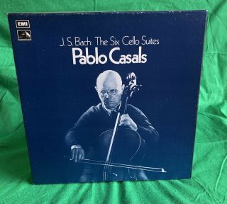 RLS 712 Pablo Casals Bach The Six Cello Suites 3 X LP EMI Box Set,  booklet NM 3