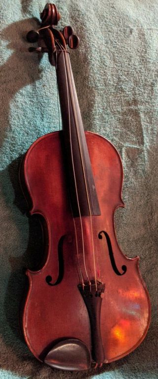 Vintage E.  Martin Violin Sachsen Germany 4/4 and Violin and Bow Bruno Hard Case 2