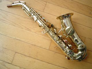 Vintage Buescher " Wurlitzer " Stencil Curved Soprano Sax