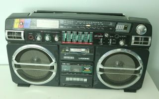 Lasonic Trc - 931 Radio Boombox Cassette Tape Player Stereo Blaster Vtg Am/fm