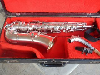 Vintage Alto Saxophone Silver Plate Conn Pat.  Dec.  8 1914 1119954 Make Offer
