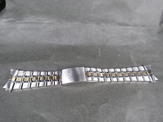 Vintage Tudor 62483 20mm 631b 18k Gold / Ss Two Tone Mens Watch Band Strap