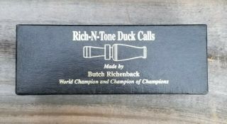 Rnt Rich N Tone Duck Call Clear Acrylic Vintage? Butch Richenback