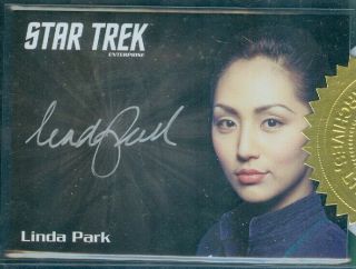 Star Trek Enterprise Archives Ser 1 Linda Park As Joshi Sato Autograph Card