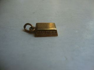 Vintage 18K CARTIER Gold Brick Gold Bar Bracelet CHARM Pendant 5