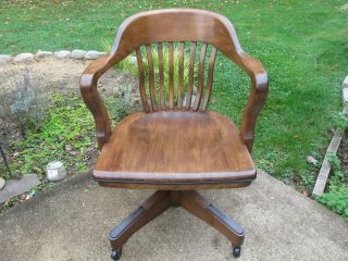 Antique Vintage Lawyers/bankers Office Chair Restored Marble Chair Co.