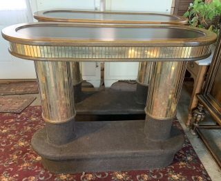 Vintage Gold Mirrored Commercial Bar Table Hollywood Glam Meets Disco 4