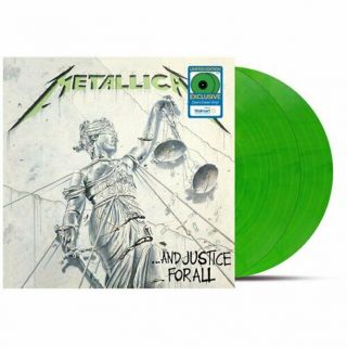 Metallica And Justice For All 2x Vinyl Exclusive Limited Green Lp One