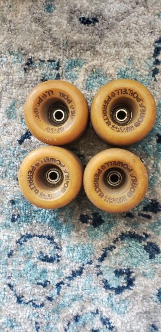 (4) Vintage Powell Bones Peralta Skateboard Wheels,  64 X 57mm,