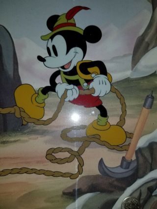 Disney Hand Painted Animation Art Cel Mickey Mouse/pluto Alpine Climbers