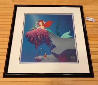 Vintage The Little Mermaid 1/5000 Limited Edition " He Loves Me " Sericel Tags