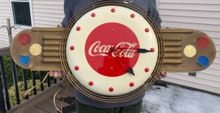 Rare Vintage Coca Cola Clock 1940’s/50’s