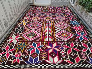 Vintage Beni Ourain Rug Moroccan Berber Handmade Wool Carpet Azilal Tribal Rug