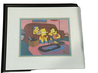 The Simpsons Production Cel - Framed With Certificate Of Authenticity
