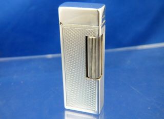Dunhill Rollalite Sterling Silver Lighter Serviced Swiss Vintage Very RARE 2
