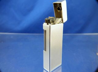 Dunhill Rollalite Sterling Silver Lighter Serviced Swiss Vintage Very RARE 3