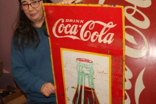 Rare Large Vintage Coca Cola 1923 Christmas Bottle Soda Pop 53 