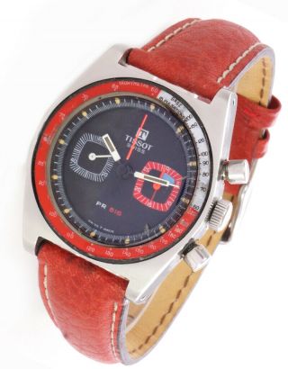 Rare Vintage Tissot Pr516 Chronograph Watch With Cal.  Lemania 1277 Movement