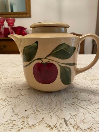 Watt Pottery Vintage Tea Pot 112 Orchard Ware
