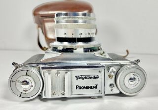 Voigtlander Prominent Nokton 1:1.  5/50 Vintage Camera & Lens with Case Germany 3