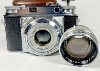 Voigtlander Prominent Nokton 1:1.  5/50 Vintage Camera & Lens with Case Germany 6