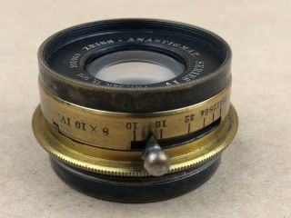 Zeiss Protar Series IV 8x10 Bausch & Lomb 200mm F/10 Vintage Brass Lens - 4