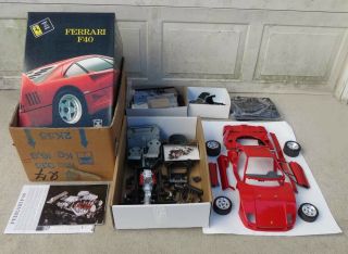 Vintage Pocher Rivarossi Ferrari F40 Big Scale Model Kit - Started Pro