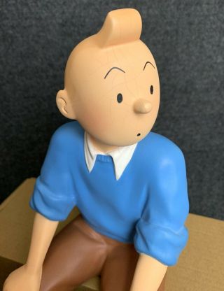 Tintin Sitting / Assis Leblon Delienne Figurine Resin Statue 45 Hergé 1991