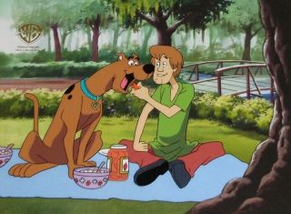 Hanna Barbera Scooby Doo Shaggy Zombie Island Production Cel Eating Peppers.