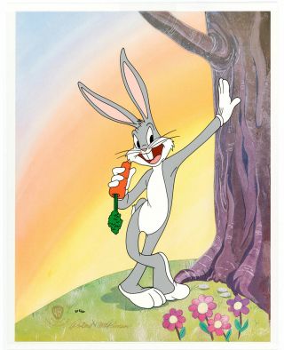 Vintage Bugs Bunny Carrot Hand Painted Best Robert Mckimson Ltd Ed Cel 1991