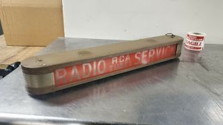 1950s Vintage Rca Radio Service Stereamliner Light Up Sign