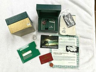 Vintage 80s Rolex Sea Dweller Box Booklet And Papers 1988 Gmt Daytona